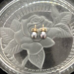 Elegant Gold and Silver Pearl Earrings